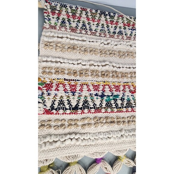 Boho Rainbow Macramé Colorful Wall Hanging Tapestry Art - Picture 4 of 15
